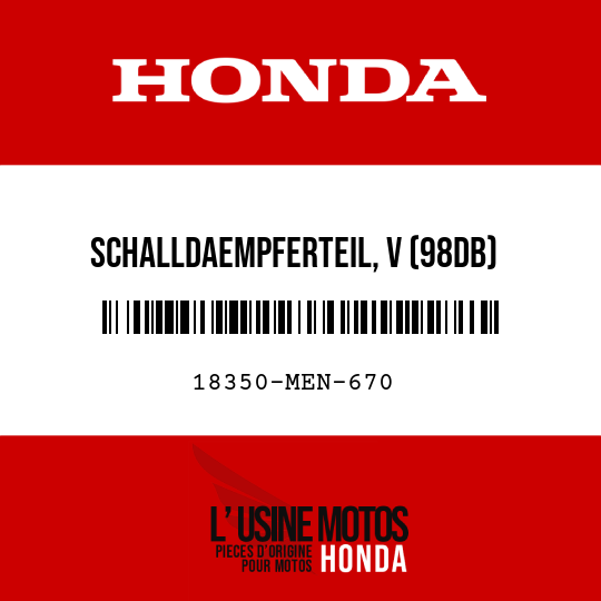 image de 18350-MEN-670 SCHALLDAEMPFERTEIL, V (98DB)