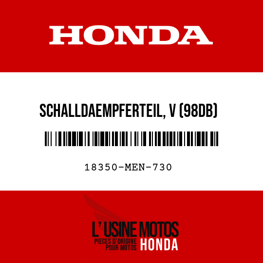 image de 18350-MEN-730 SCHALLDAEMPFERTEIL, V (98DB)