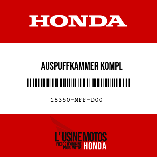 image de 18350-MFF-D00 AUSPUFFKAMMER KOMPL