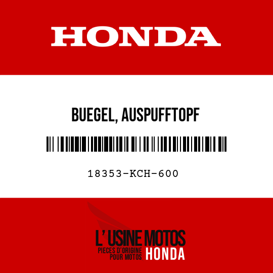 image de 18353-KCH-600 BUEGEL, AUSPUFFTOPF