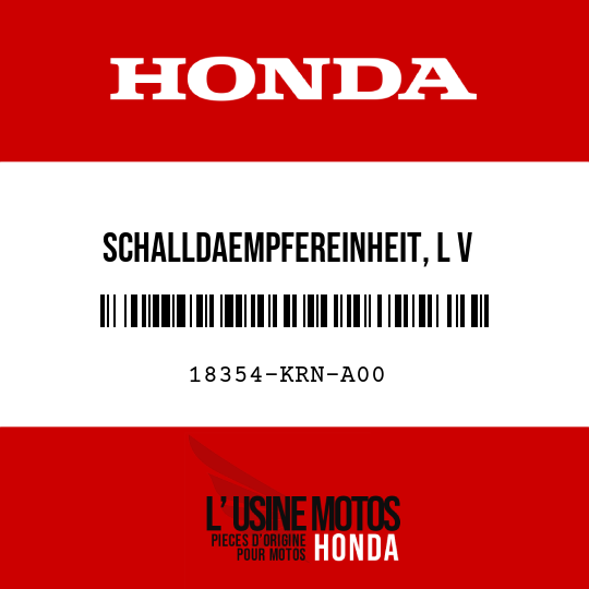 image de 18354-KRN-A00 SCHALLDAEMPFEREINHEIT, L V