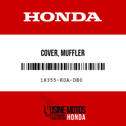 image de 18355-K0A-DB0 COVER, MUFFLER
