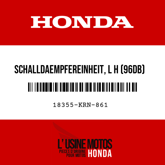 image de 18355-KRN-861 SCHALLDAEMPFEREINHEIT, L H (96DB)