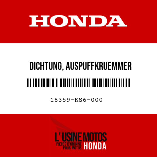 image de 18359-KS6-000 DICHTUNG, AUSPUFFKRUEMMER