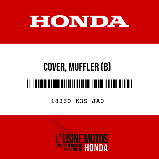 image de 18360-K3S-JA0 COVER, MUFFLER (B)