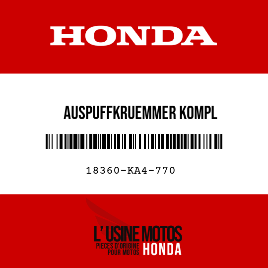 image de 18360-KA4-770 AUSPUFFKRUEMMER KOMPL