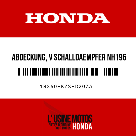 image de 18360-KZZ-D20ZA ABDECKUNG, V SCHALLDAEMPFER NH196