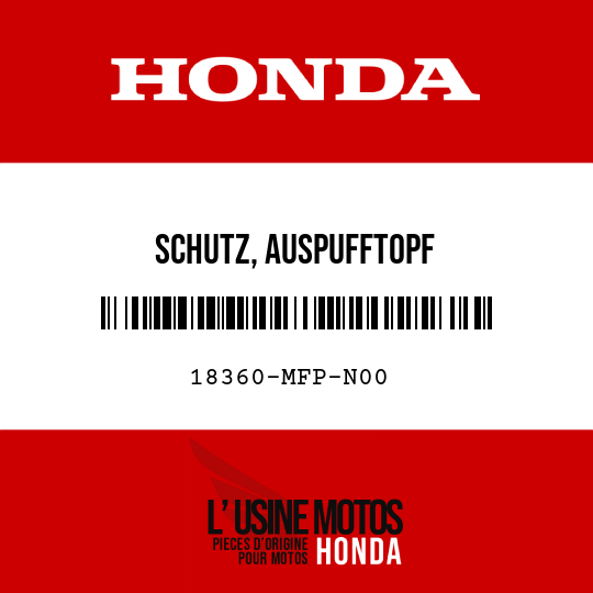 image de 18360-MFP-N00 SCHUTZ, AUSPUFFTOPF