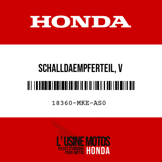 image de 18360-MKE-AS0 SCHALLDAEMPFERTEIL, V