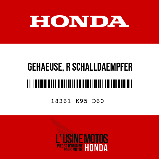 image de 18361-K95-D60 GEHAEUSE, R SCHALLDAEMPFER