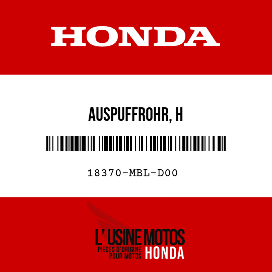 image de 18370-MBL-D00 AUSPUFFROHR, H
