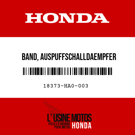image de 18373-HA0-003 BAND, AUSPUFFSCHALLDAEMPFER