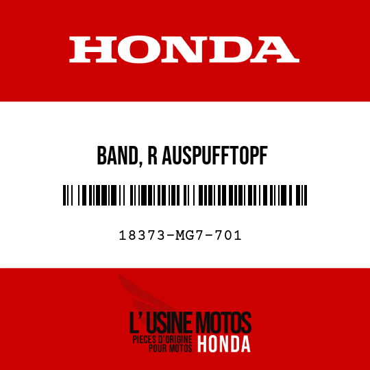 image de 18373-MG7-701 BAND, R AUSPUFFTOPF