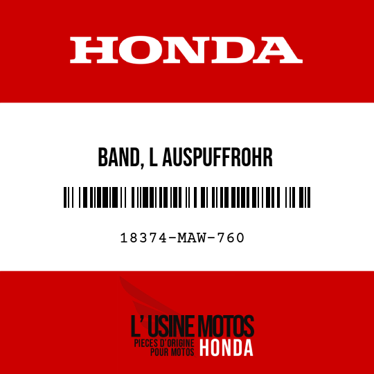 image de 18374-MAW-760 BAND, L AUSPUFFROHR