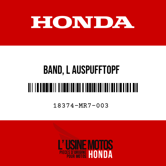 image de 18374-MR7-003 BAND, L AUSPUFFTOPF