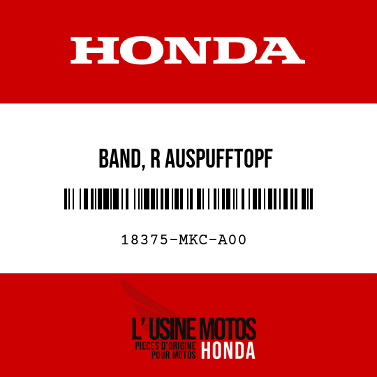 image de 18375-MKC-A00 BAND, R AUSPUFFTOPF