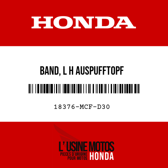 image de 18376-MCF-D30 BAND, L H AUSPUFFTOPF