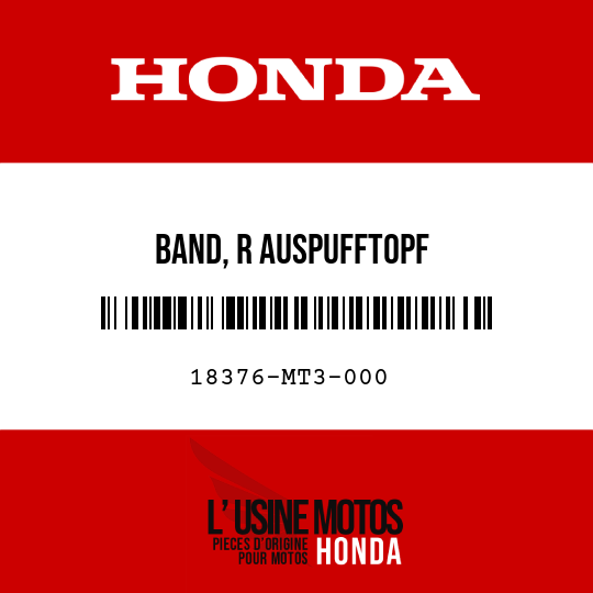 image de 18376-MT3-000 BAND, R AUSPUFFTOPF