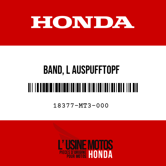 image de 18377-MT3-000 BAND, L AUSPUFFTOPF