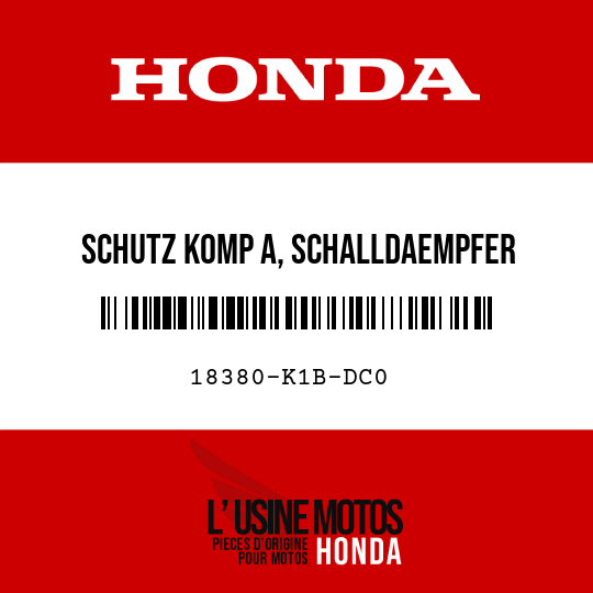 image de 18380-K1B-DC0 SCHUTZ KOMP A, SCHALLDAEMPFER