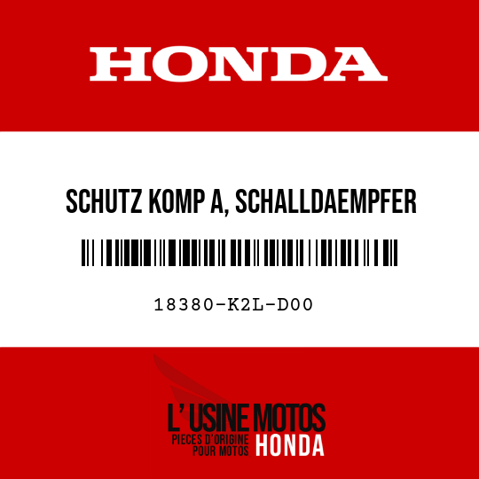 image de 18380-K2L-D00 SCHUTZ KOMP A, SCHALLDAEMPFER