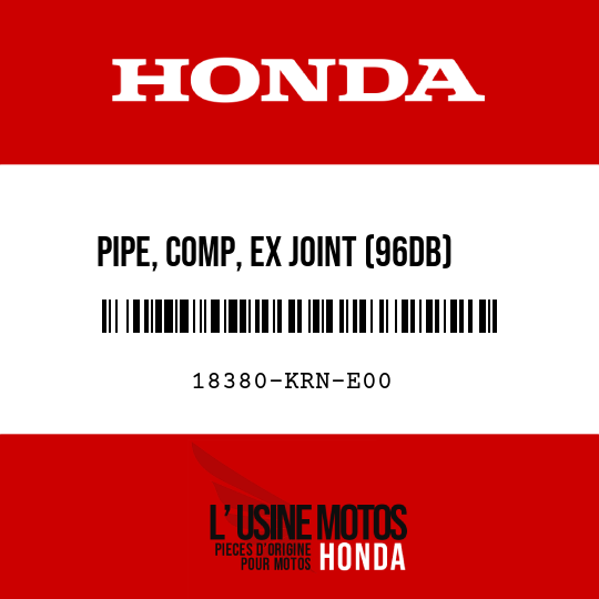image de 18380-KRN-E00 PIPE, COMP, EX JOINT (96DB)