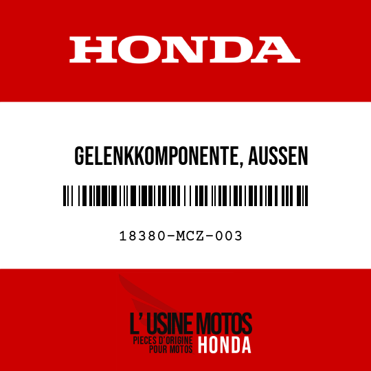 image de 18380-MCZ-003 GELENKKOMPONENTE, AUSSEN