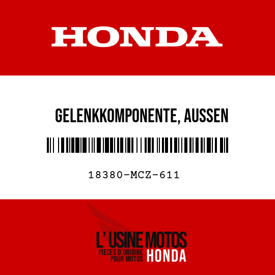 image de 18380-MCZ-611 GELENKKOMPONENTE, AUSSEN