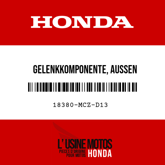 image de 18380-MCZ-D13 GELENKKOMPONENTE, AUSSEN