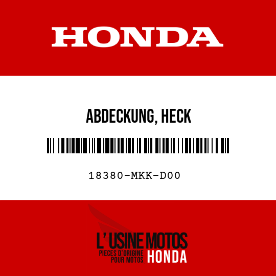 image de 18380-MKK-D00 ABDECKUNG, HECK