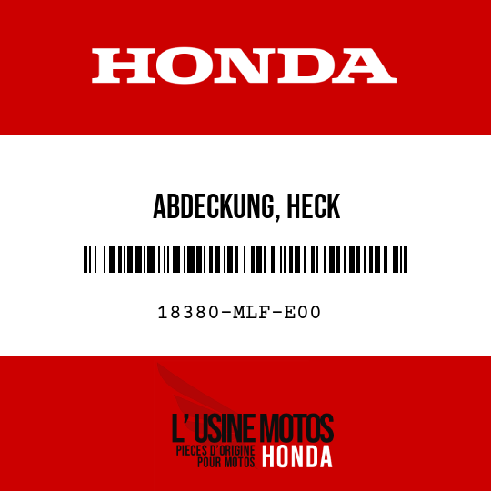 image de 18380-MLF-E00 ABDECKUNG, HECK