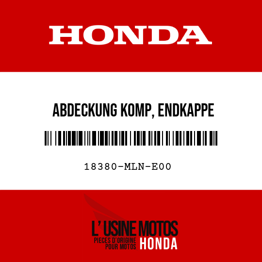 image de 18380-MLN-E00 ABDECKUNG KOMP, ENDKAPPE