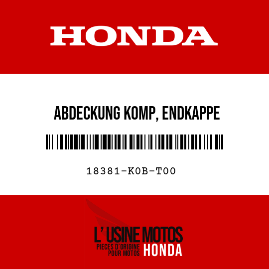image de 18381-K0B-T00 ABDECKUNG KOMP, ENDKAPPE