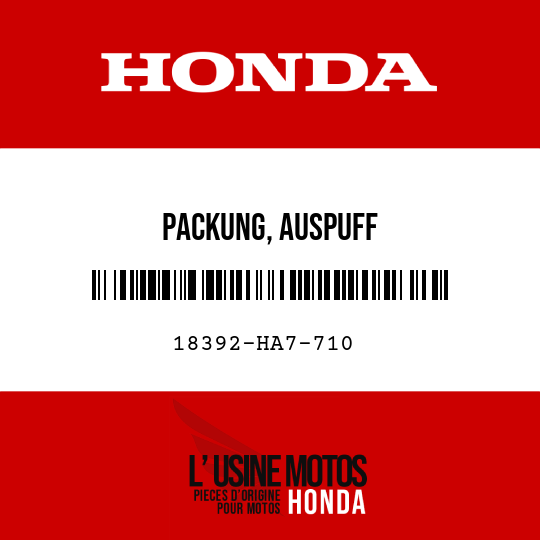 image de 18392-HA7-710 PACKUNG, AUSPUFF
