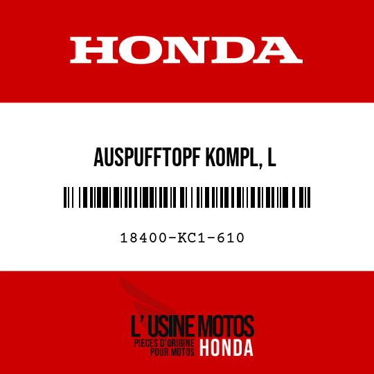 image de 18400-KC1-610 AUSPUFFTOPF KOMPL, L