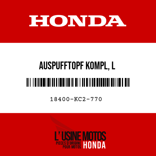 image de 18400-KC2-770 AUSPUFFTOPF KOMPL, L
