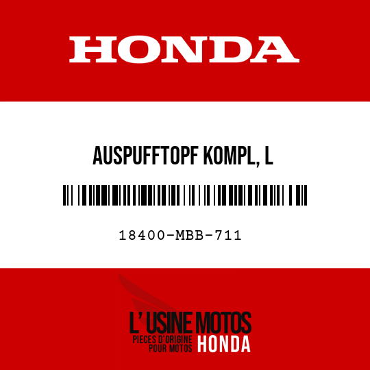 image de 18400-MBB-711 AUSPUFFTOPF KOMPL, L