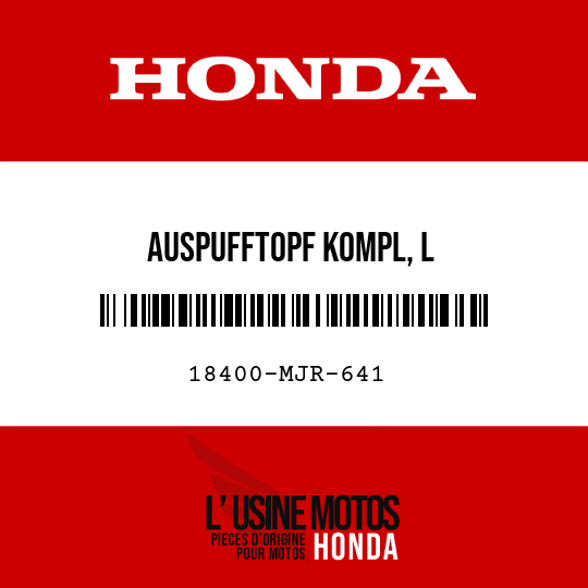 image de 18400-MJR-641 AUSPUFFTOPF KOMPL, L