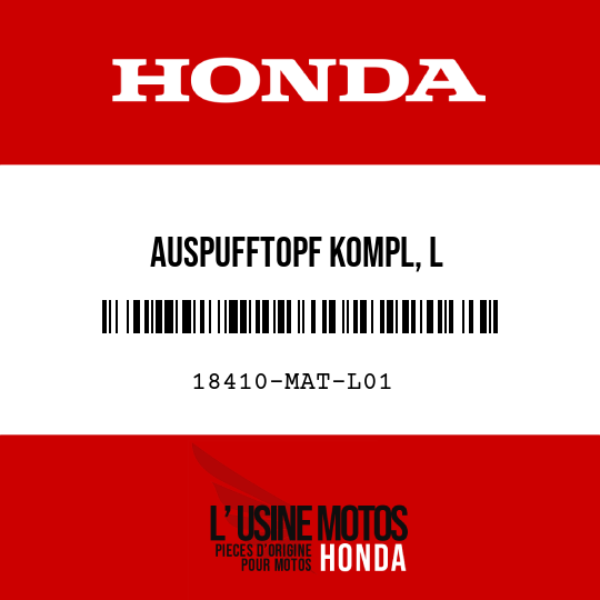image de 18410-MAT-L01 AUSPUFFTOPF KOMPL, L