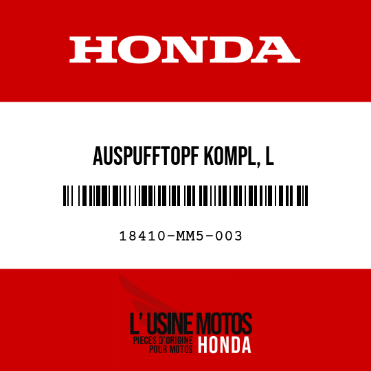 image de 18410-MM5-003 AUSPUFFTOPF KOMPL, L