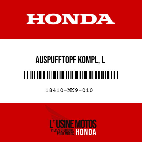 image de 18410-MN9-010 AUSPUFFTOPF KOMPL, L