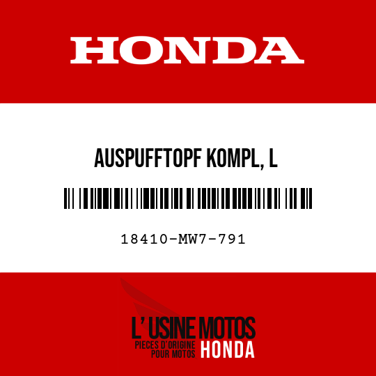 image de 18410-MW7-791 AUSPUFFTOPF KOMPL, L