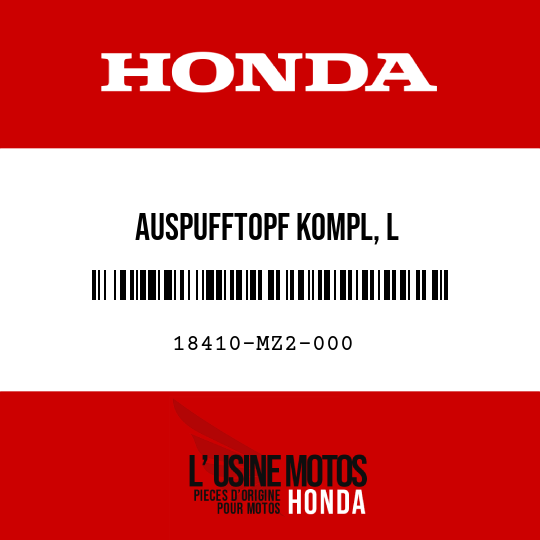 image de 18410-MZ2-000 AUSPUFFTOPF KOMPL, L