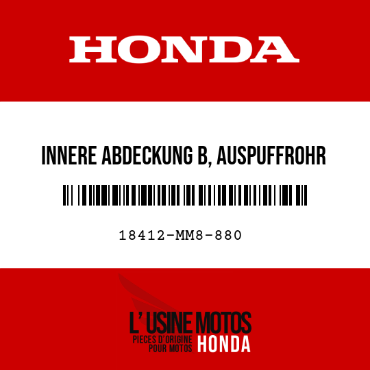 image de 18412-MM8-880 INNERE ABDECKUNG B, AUSPUFFROHR