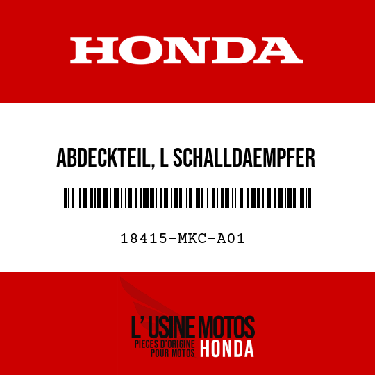 image de 18415-MKC-A01 ABDECKTEIL, L SCHALLDAEMPFER