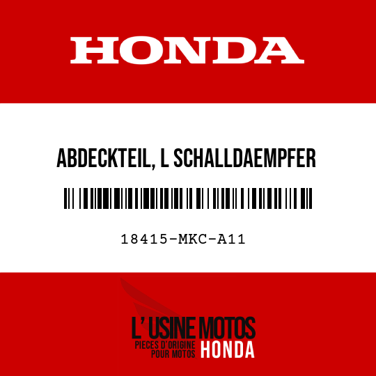 image de 18415-MKC-A11 ABDECKTEIL, L SCHALLDAEMPFER