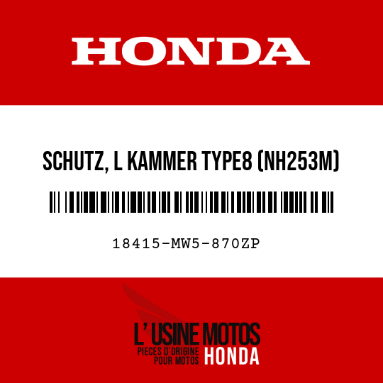 image de 18415-MW5-870ZP SCHUTZ, L KAMMER TYPE8 (NH253M)