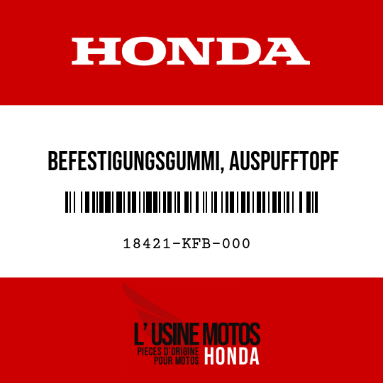 image de 18421-KFB-000 BEFESTIGUNGSGUMMI, AUSPUFFTOPF