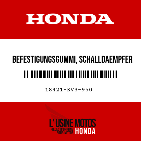 image de 18421-KV3-950 BEFESTIGUNGSGUMMI, SCHALLDAEMPFER