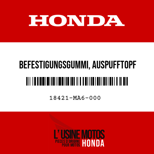 image de 18421-MA6-000 BEFESTIGUNGSGUMMI, AUSPUFFTOPF